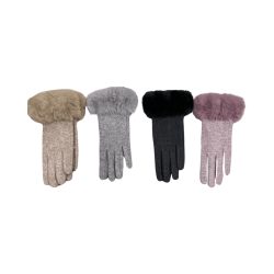 Winter Women's New Season Gloves Available in Grey, Black, Beige and Pink