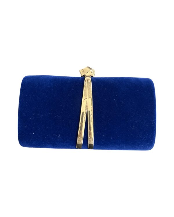 Velvet Clutch with Gold Fastening - Image 3