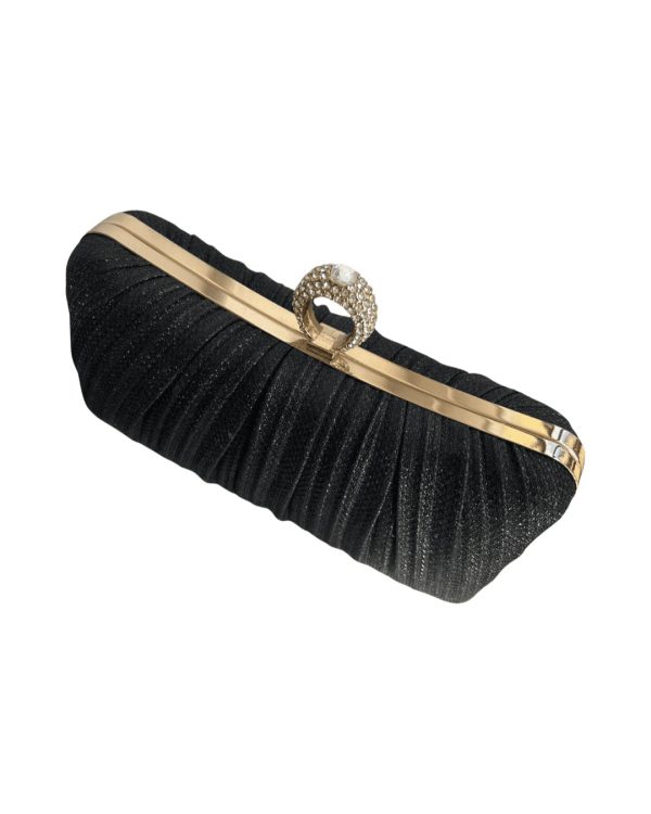 Women's Diamante Evening Bag topped with a crystal ring - Image 3