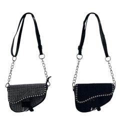 Saddle Bag with Diamante Design
