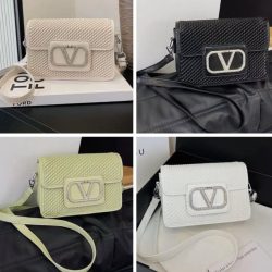 V Diamonte Logo Shoulder Handbag