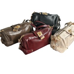Padlock Tote With Two Straps