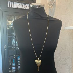 Gold Heart Pendant Necklace