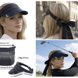 Sun Visor With Satin Black Bow